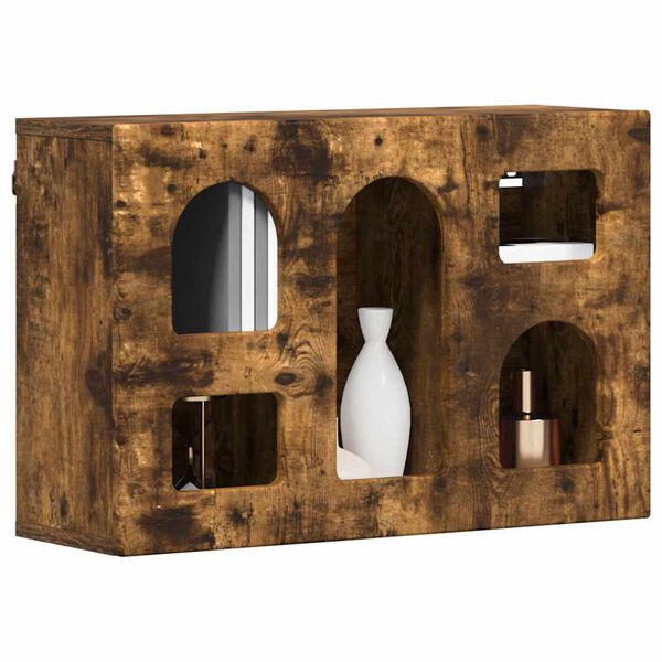 vidaXL Hanging Cabinet Smoked Oak 60 x 20 x 40 cm Engineered Wood