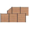 vidaXL Fence Set 6 pcs 965 x 186 cm WPC and Aluminium Brown