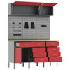 vidaXL Work Cabinet Set with Drawer with Storage Manual 8 pcs Red