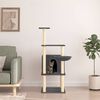 vidaXL Cat Tree with Sisal Scratching Posts Dark Grey 132 cm