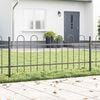 vidaXL Garden Fence Grey 3.4 x 0.6 m Powder-coated steel