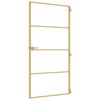 vidaXL Interior Door Slim Golden 102.5x201.5 cm Tempered Glass and Aluminium