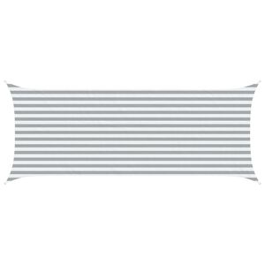 vidaXL Sun Shade Sail Light Grey and White 5 x 2 m