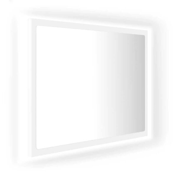 vidaXL LED Bathroom Mirror White 60x8.5x37 cm Acrylic