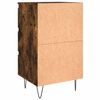 vidaXL Bedside Cabinet Smoked Oak 40x35x69 cm Engineered Wood