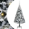 vidaXL Artificial Christmas Tree with 150 LEDs with Stand White 150 cm