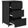 vidaXL Bedside Cabinet with Drawer 2 pcs Black Oak 40 x 36 x 60 cm
