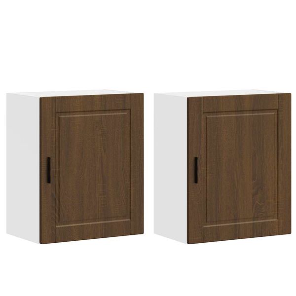 vidaXL Kitchen Wall Cabinets 2 pcs&nbsp;Porto Brown Oak Engineered Wood