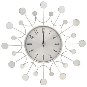 vidaXL Wall Clock Silver 40 cm Metal