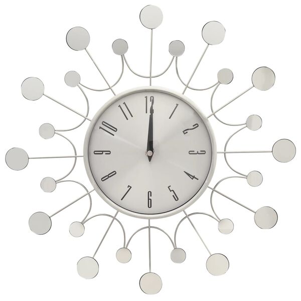 vidaXL Wall Clock Silver 40 cm Metal