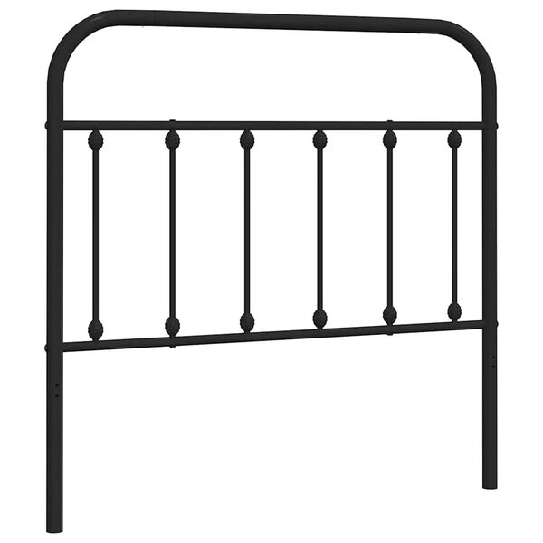 vidaXL Metal Headboard Black 100 cm