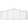 vidaXL Arched Gabion Baskets 20 pcs 200x50x60/80 cm Galvanised Iron