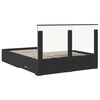 vidaXL Bed Frame Black and Silver 150 x 200 cm Engineered Wood