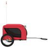 vidaXL Pet Bike Trailer Red and Black Oxford Fabric and Iron