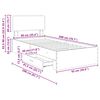 vidaXL Bed Frame with Drawer Concrete Grey 90 x 200 cm Engineered Wood