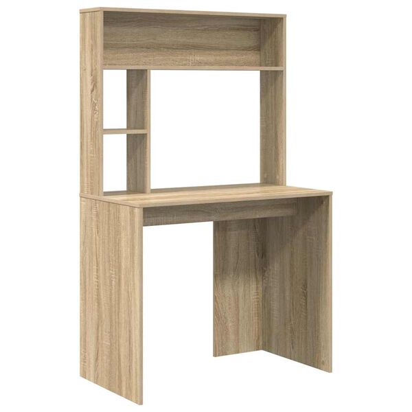 vidaXL Desk with Shelf Sonoma Oak 91 x 50 x 149 cm Engineered Wood