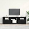 vidaXL TV Cabinet Black Oak 150 x 33.5 x 45 cm Engineered Wood