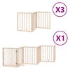 vidaXL Dog Gate with Door Foldable 15 Panels 750 cm Poplar Wood