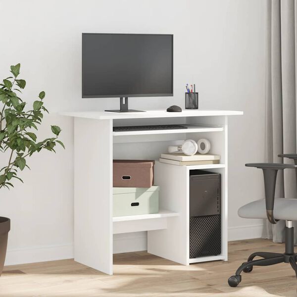 vidaXL Desk White 80x45x74 cm Engineered Wood