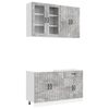 vidaXL Kitchen Unit LUCCA 4 pcs Concrete Grey Engineered Wood