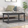 vidaXL Coffee Table Grey 110x55x45 cm Solid Wood Pine