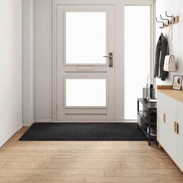 vidaXL Carpet Runner Black 100 x 200 cm 100% Polypropylene Tuft