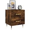 vidaXL Bedside Cabinet Smoked Oak 40x35x47.5 cm Engineered Wood