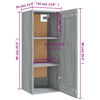 vidaXL Hanging Cabinet Grey Sonoma 35x34x90 cm Engineered Wood