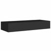 vidaXL Wall-mounted Drawer Shelves 2 pcs Black 60x23.5x10cm MDF
