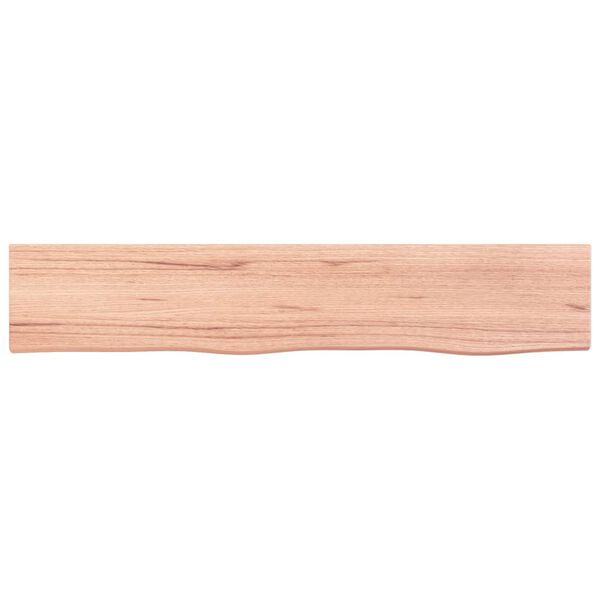 vidaXL Wall Shelf Light Brown 100x20x6 cm Treated Solid Wood Oak