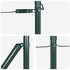 vidaXL Fence Post 7 pcs Green Steel