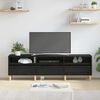 vidaXL TV Cabinet Black Oak 150 x 30 x 45 cm Engineered Wood