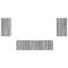 vidaXL TV Cabinet Set 4 pcs Grey Sonoma Engineered Wood
