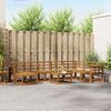 vidaXL Outdoor Sofa Set 9 pcs Natural Solid Acacia Wood