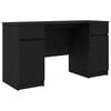 vidaXL Desk Black oak Engineered wood 140 x 49 x 76 cm
