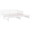 vidaXL Pull-out Day Bed without Mattress White 2x(80x200)cm