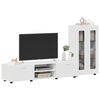 vidaXL TV Cabinet Set with Drawer with Shelf White Engineered Wood