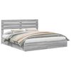 vidaXL Storage Bed Grey Sonoma 180 x 200 cm Engineered Wood