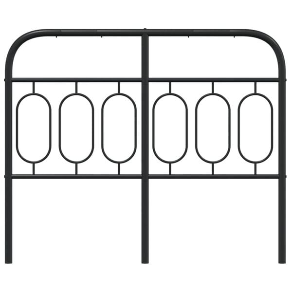 vidaXL Metal Replace Headboard Black 120 cm