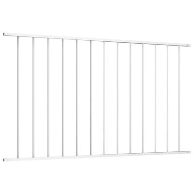vidaXL Fence Panel Powder-coated Steel 1.7x1.25 m White