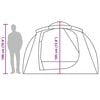 vidaXL Family Tent Tunnel 6-Person Blue Waterproof
