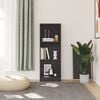 vidaXL 3-Tier Book Cabinet High Gloss Grey 40x24x109 cm Engineered Wood