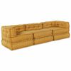vidaXL Modular Sofa 3 pcs Yellow Fabric