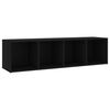 vidaXL 3 Piece TV Cabinet Set Black Engineered Wood