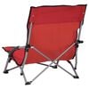 vidaXL Folding Beach Chairs 2 pcs Red Fabric