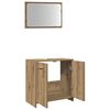 vidaXL Bathroom Cabinet with Mirror Artisan Oak Engineered Wood