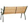 vidaXL Garden Bench 116 cm Cast Iron and Solid Wood Fir