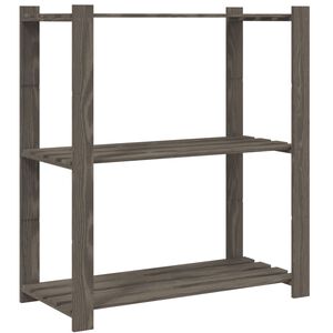 vidaXL 3-Tier Storage Rack Grey 80x38x90 cm Solid Wood Pine