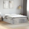vidaXL Bed Frame without Mattress Concrete Grey 140x200 cm