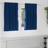 vidaXL Blackout Curtains with Rings Dark Blue Polyester